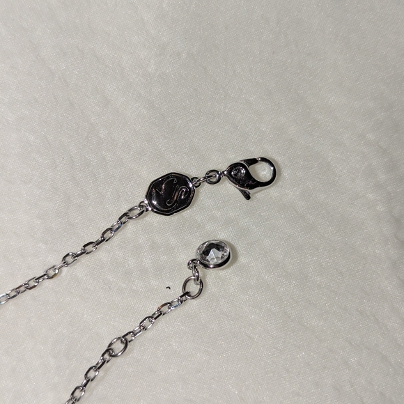 Swarovski Crystal Una Swan Heart Shaped Pendant Pink Rose Rhodium Plated NWT - Picture 7 of 9